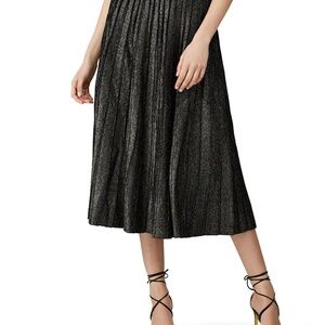 SUNDRY A.L.C. Nevada Metallic Pleated Skirt NEW